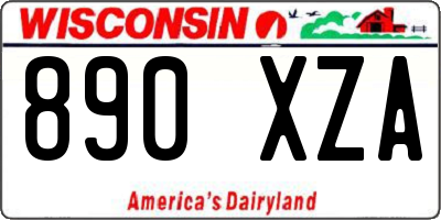 WI license plate 890XZA