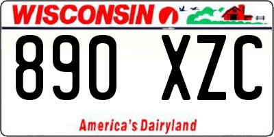 WI license plate 890XZC