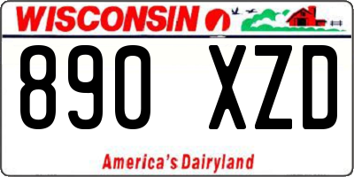 WI license plate 890XZD