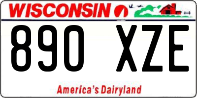 WI license plate 890XZE