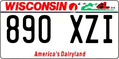 WI license plate 890XZI