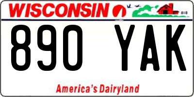 WI license plate 890YAK
