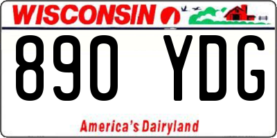 WI license plate 890YDG