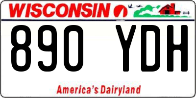 WI license plate 890YDH