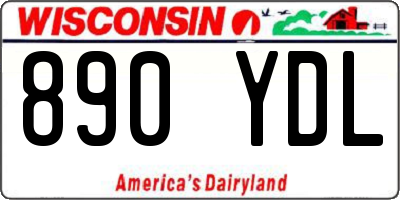 WI license plate 890YDL