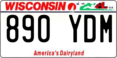 WI license plate 890YDM