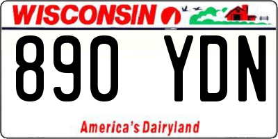 WI license plate 890YDN
