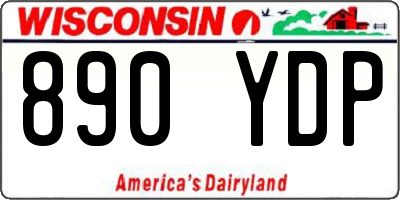 WI license plate 890YDP