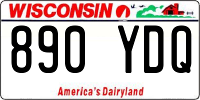 WI license plate 890YDQ