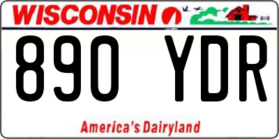 WI license plate 890YDR