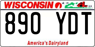 WI license plate 890YDT