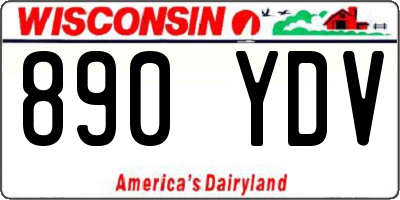 WI license plate 890YDV