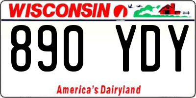 WI license plate 890YDY