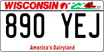 WI license plate 890YEJ