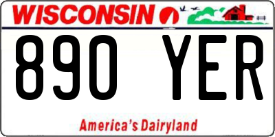 WI license plate 890YER
