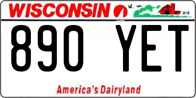 WI license plate 890YET