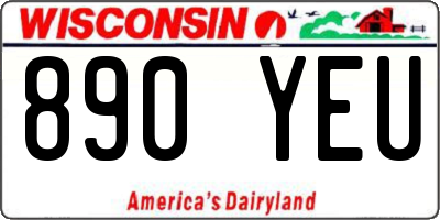 WI license plate 890YEU