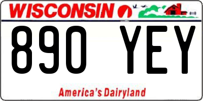 WI license plate 890YEY