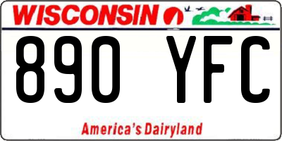 WI license plate 890YFC