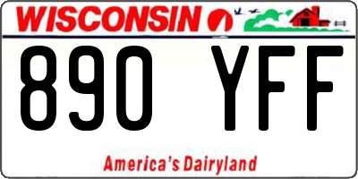 WI license plate 890YFF