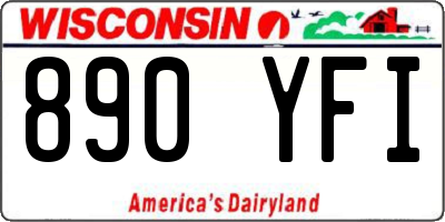 WI license plate 890YFI