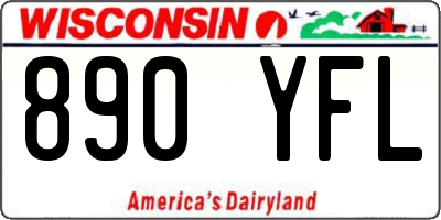 WI license plate 890YFL