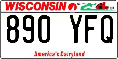 WI license plate 890YFQ