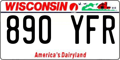 WI license plate 890YFR
