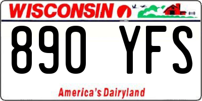 WI license plate 890YFS