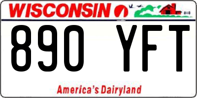 WI license plate 890YFT