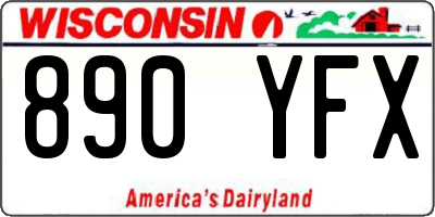 WI license plate 890YFX
