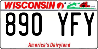WI license plate 890YFY