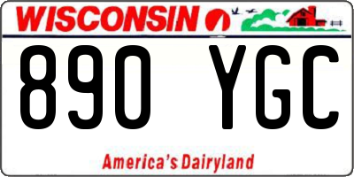 WI license plate 890YGC