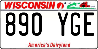 WI license plate 890YGE