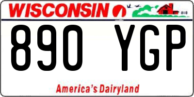 WI license plate 890YGP