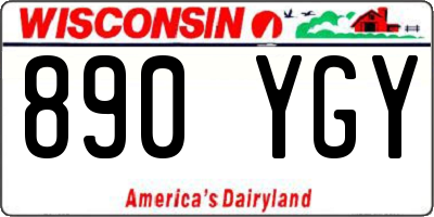 WI license plate 890YGY