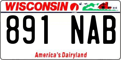 WI license plate 891NAB