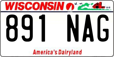 WI license plate 891NAG