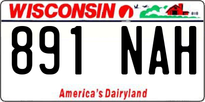 WI license plate 891NAH