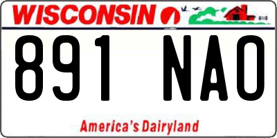 WI license plate 891NAO