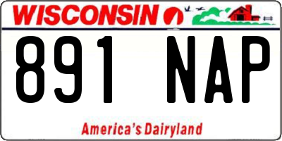 WI license plate 891NAP