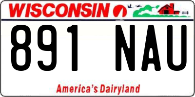 WI license plate 891NAU