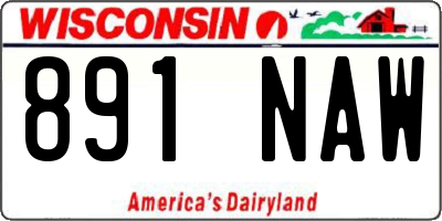 WI license plate 891NAW