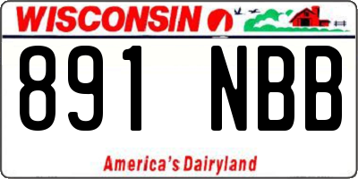 WI license plate 891NBB