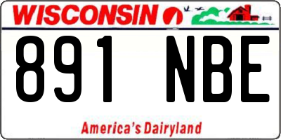 WI license plate 891NBE