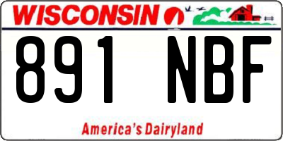 WI license plate 891NBF