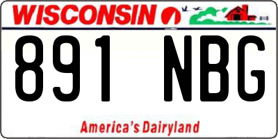 WI license plate 891NBG