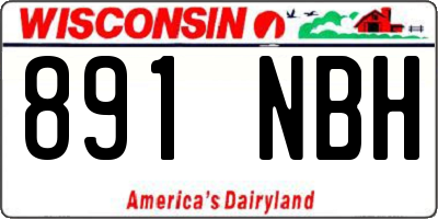 WI license plate 891NBH