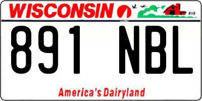 WI license plate 891NBL