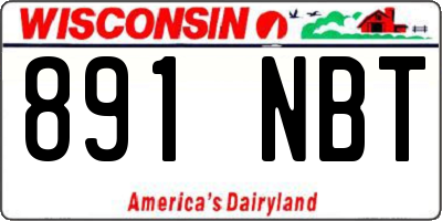 WI license plate 891NBT
